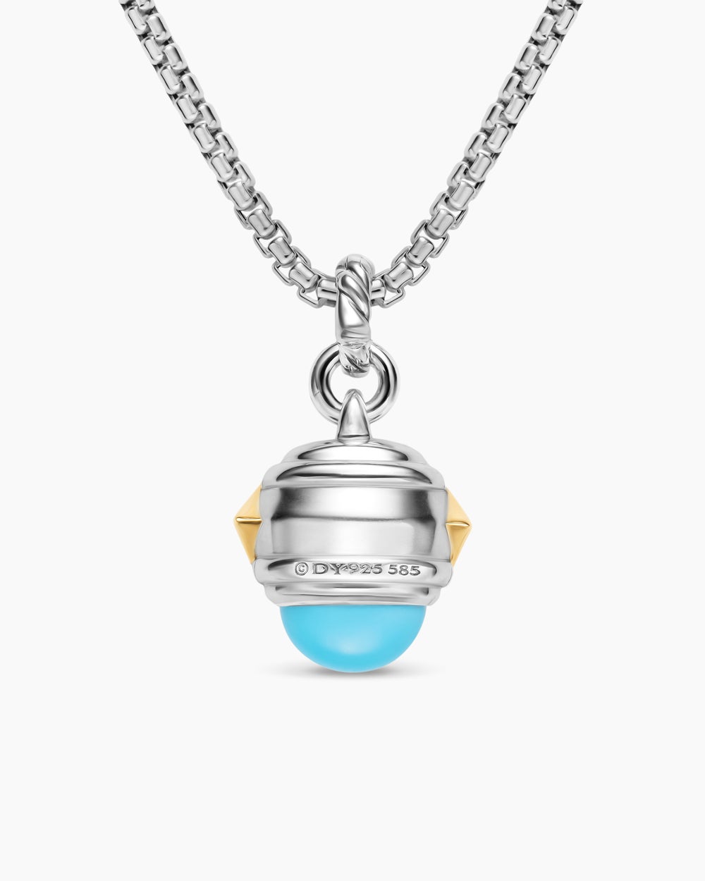 Womens Renaissance® Amulet in Sterling Silver with 14K Yellow Gold, Turquoise, Madeira Citrine and Tsavorites, 19.8mm