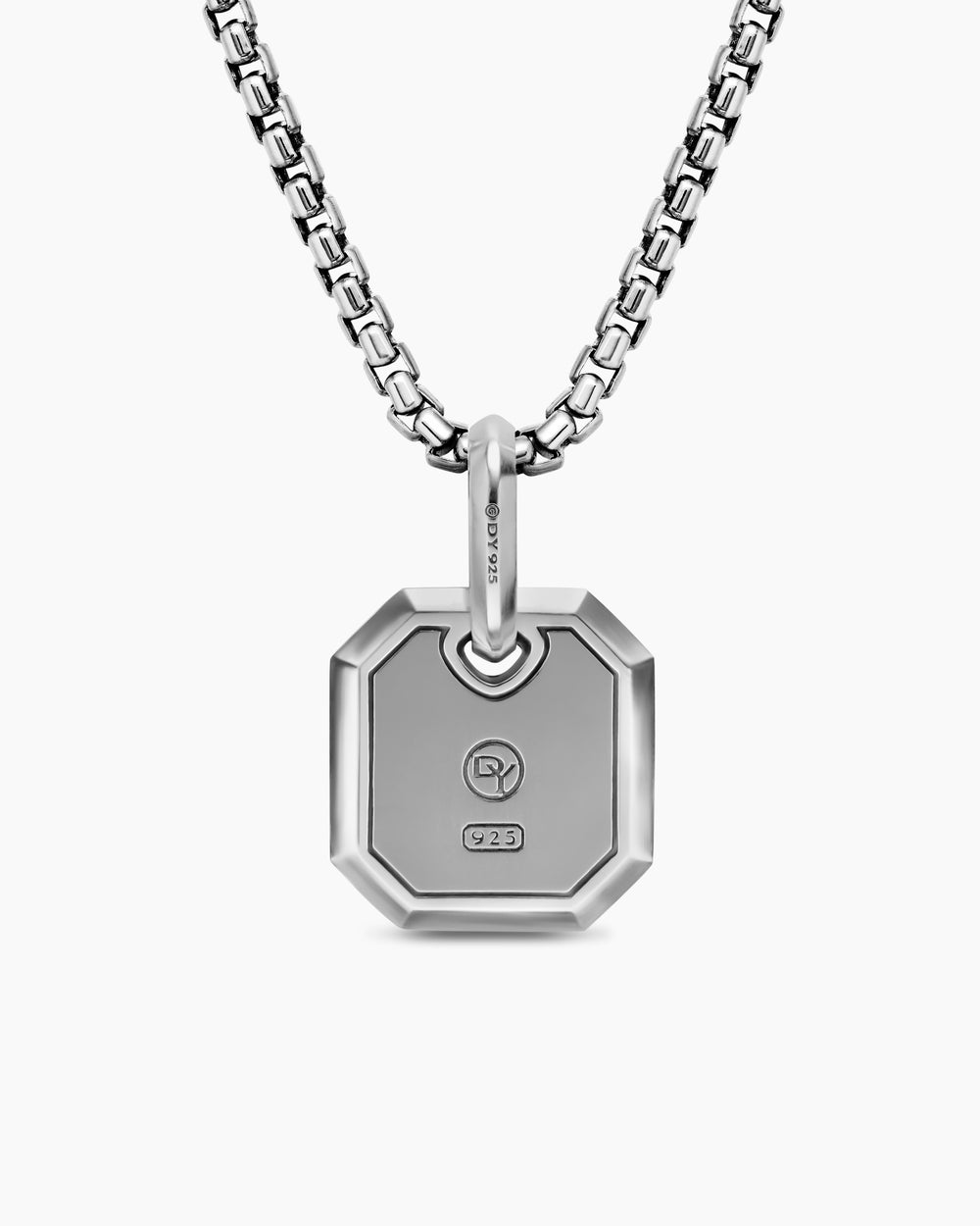 Amulette octogonale en argent sterling, 15 mm hommes