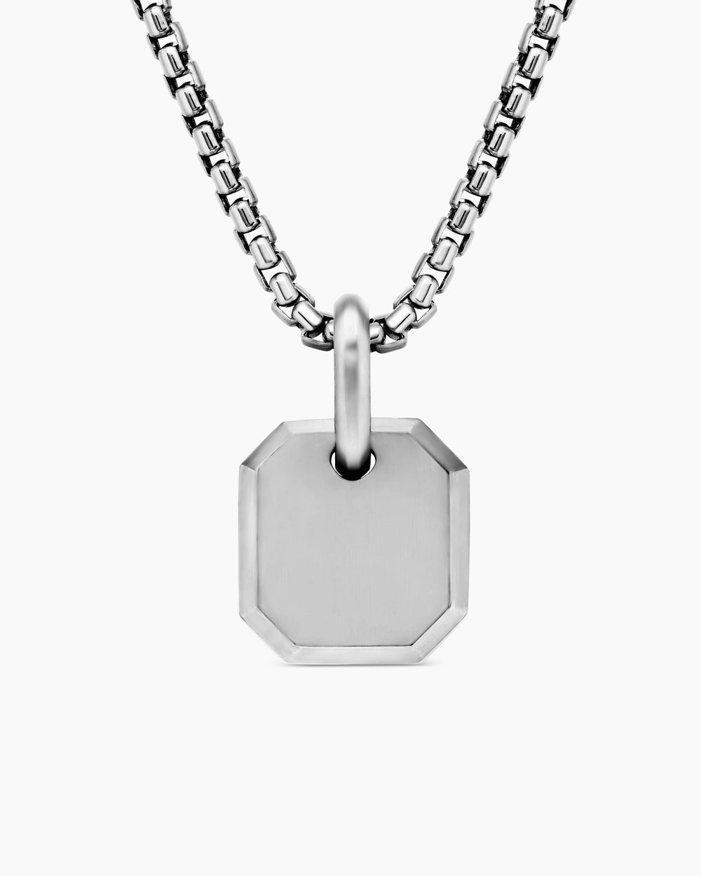 Amulette octogonale en argent sterling, 15 mm hommes