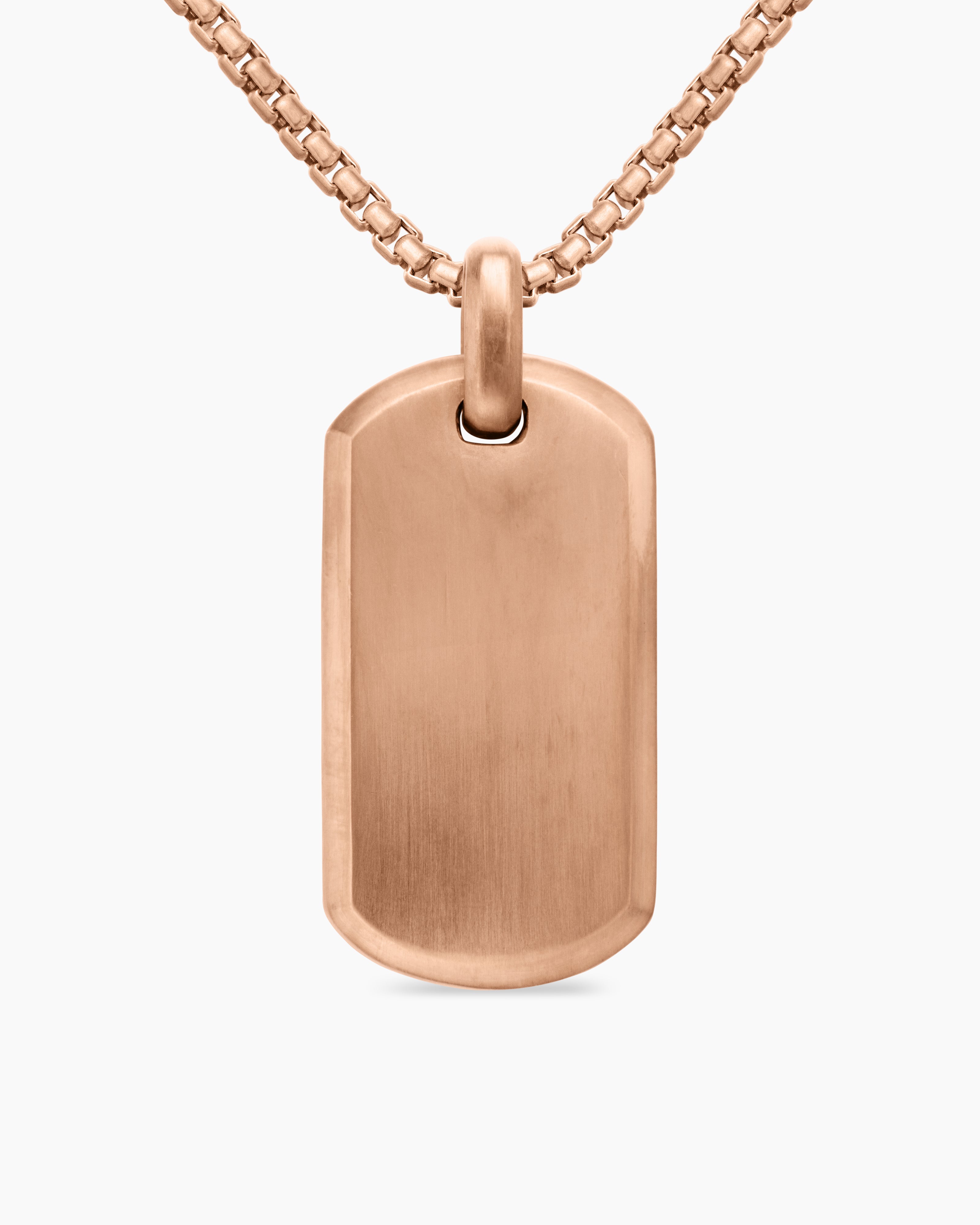 M&eacute;daille Chevron en or rose 18 carats, 35 mm
