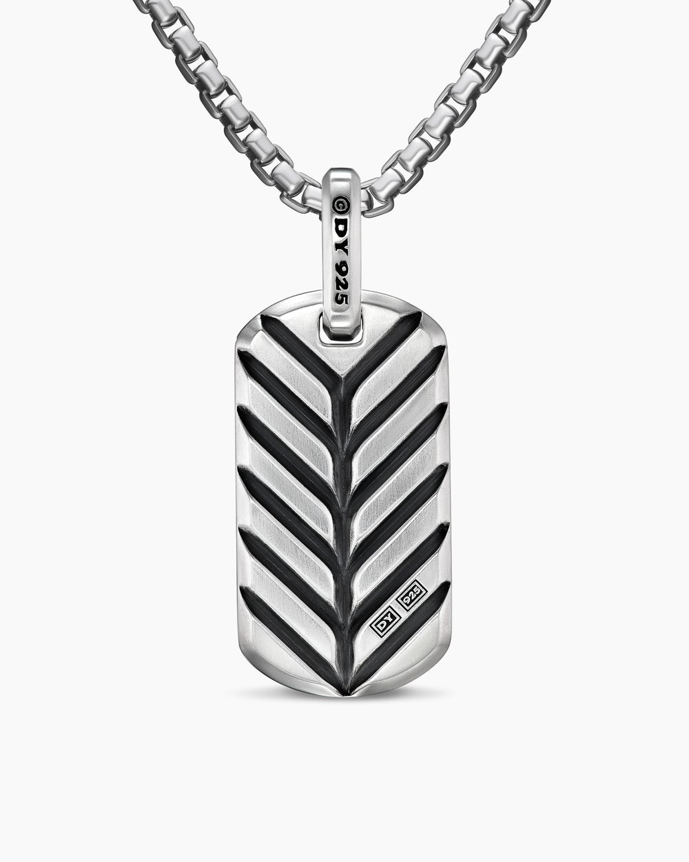 Médaille Chevron en argent massif avec malachite, 27 mm homme