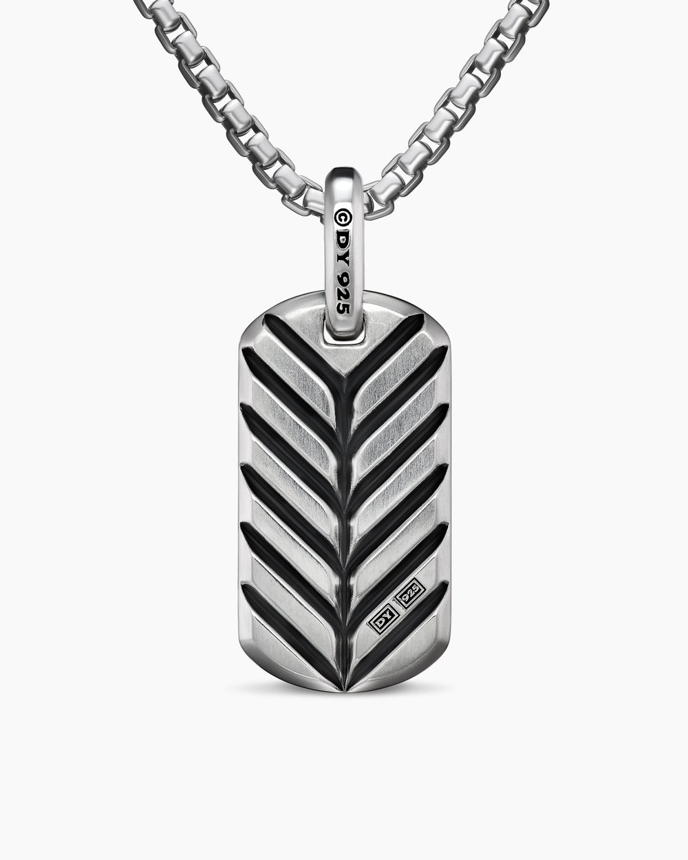 Médaille Chevron en argent sterling avec turquoise, 27 mm hommes