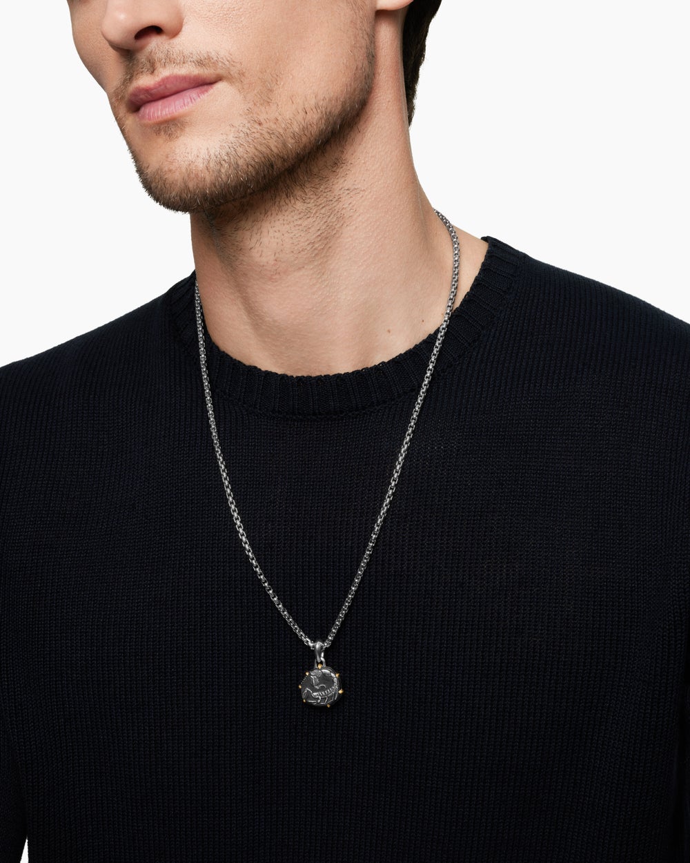 Amulette Scorpion en argent sterling avec or jaune 18 carats, 23 mm hommes