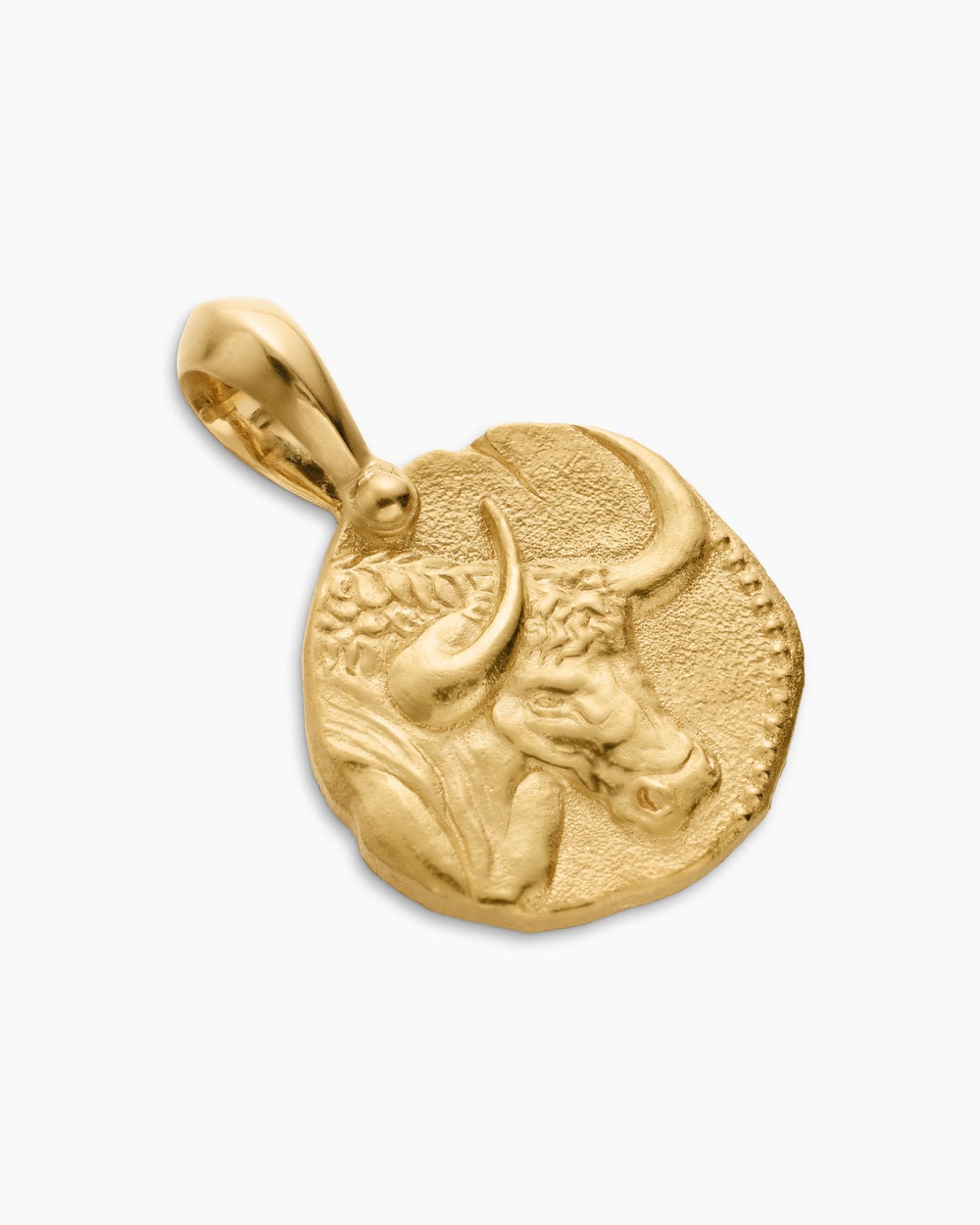 Amulette Taureau en or jaune 18 carats, 17 mm homme