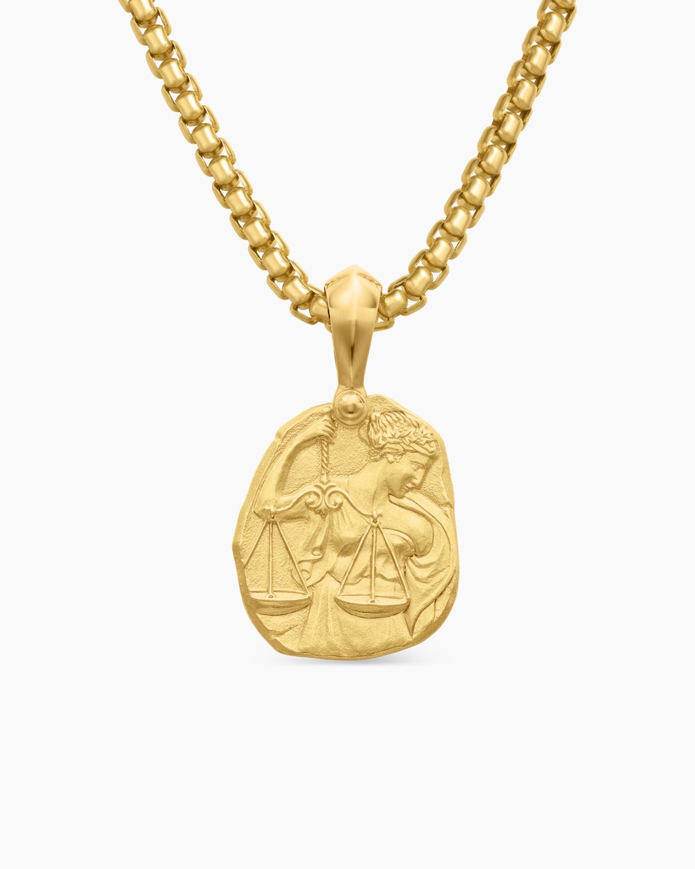 Amulette Balance en or jaune 18 carats, 27 mm