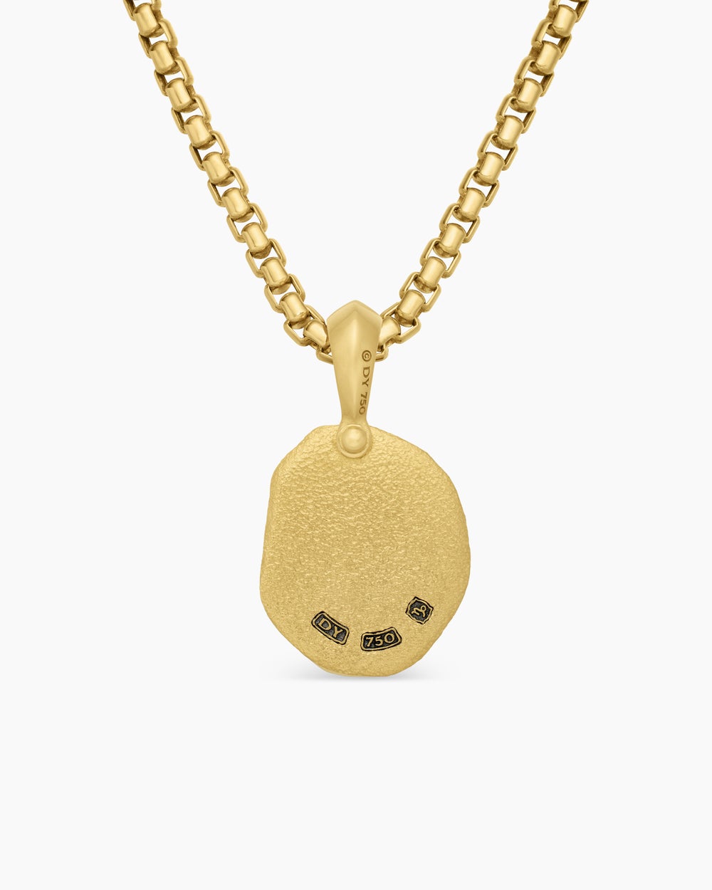 Mens Capricorn Amulet in 18K Yellow Gold, 17mm