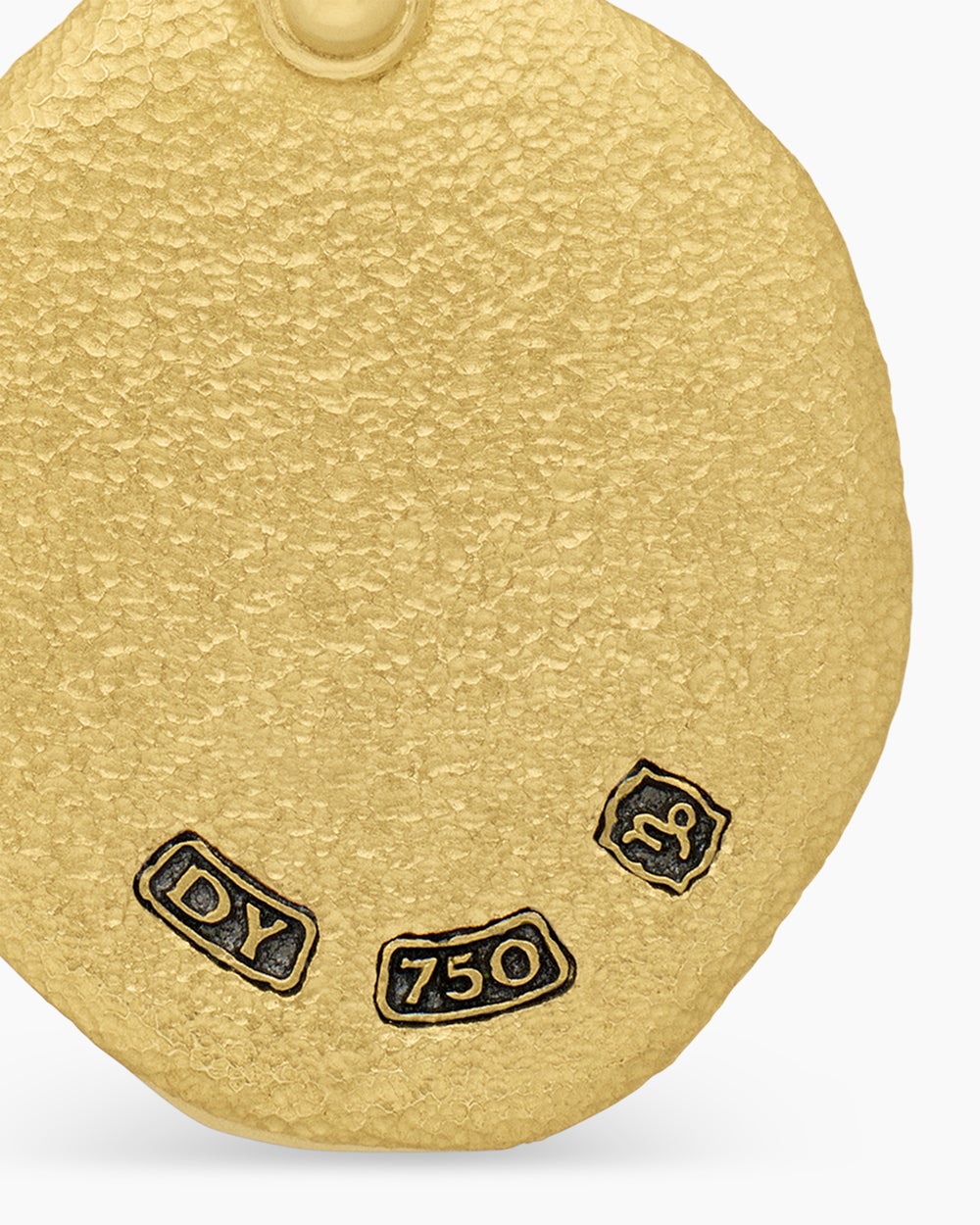 Mens Capricorn Amulet in 18K Yellow Gold, 17mm