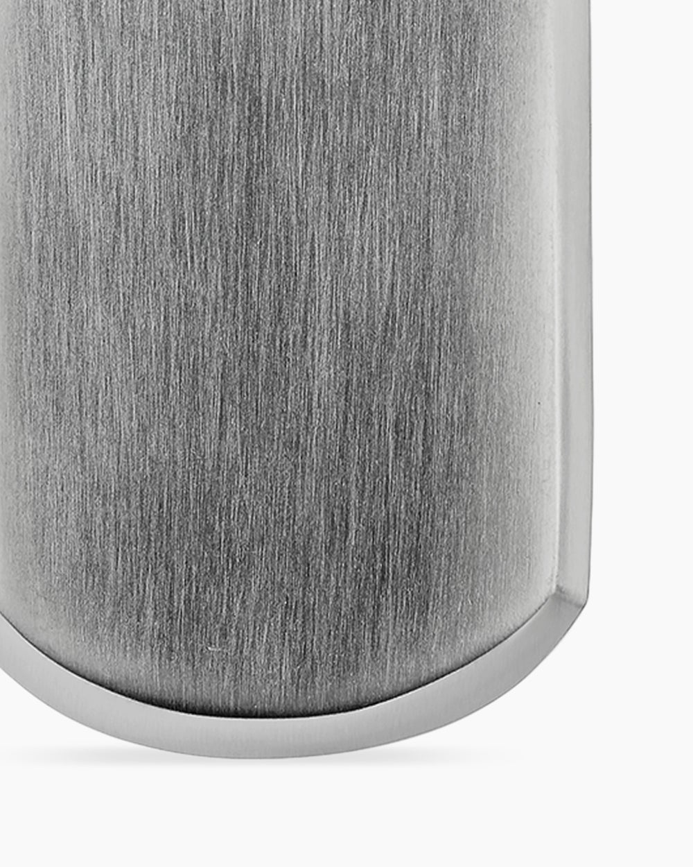 Mens Chevron Tag in Platinum with Diamond Baguettes, 35mm