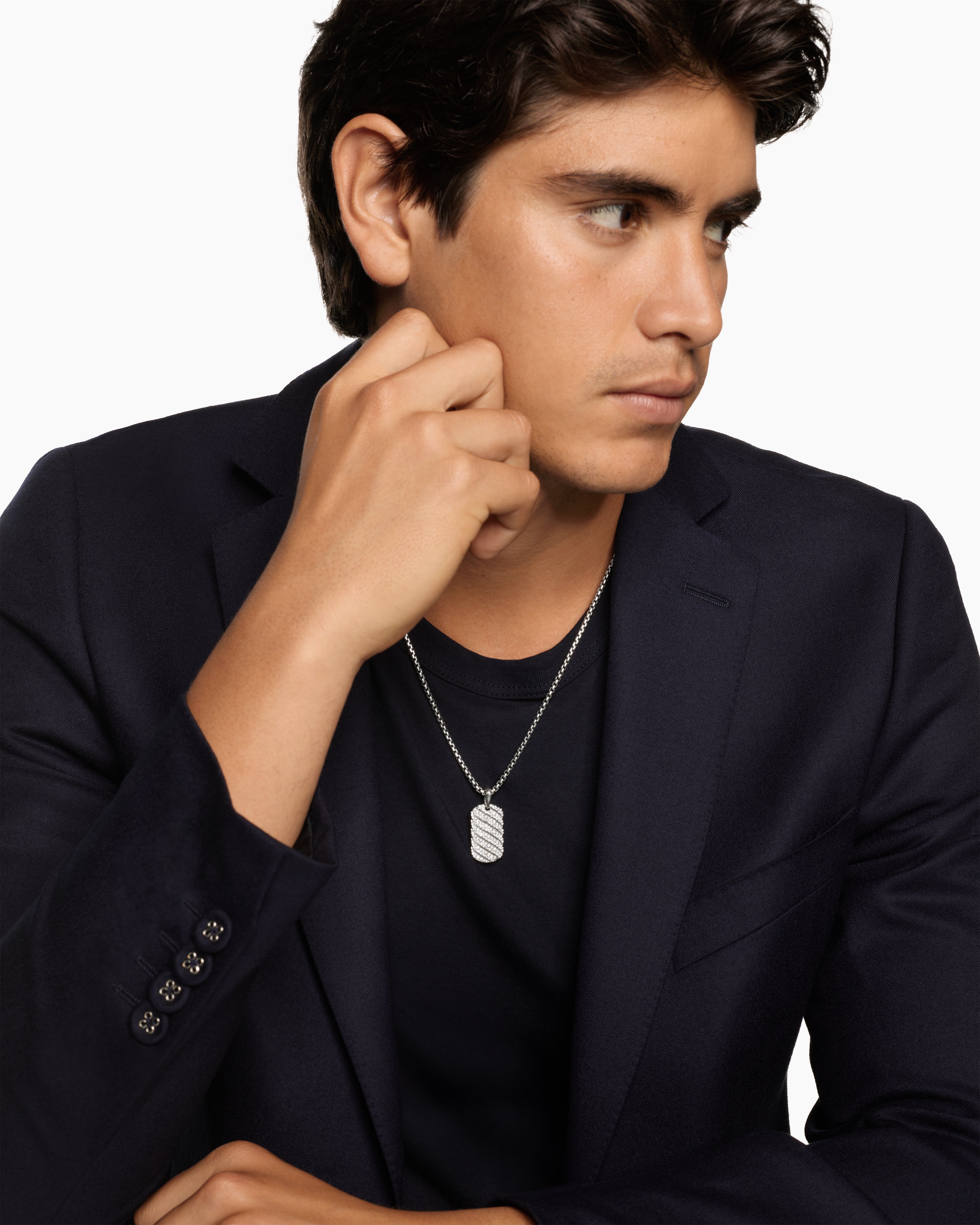 Men's Sterling Silver Tag Pendant | David Yurman