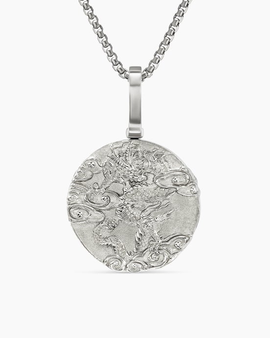 Amulette dragon en argent sterling
