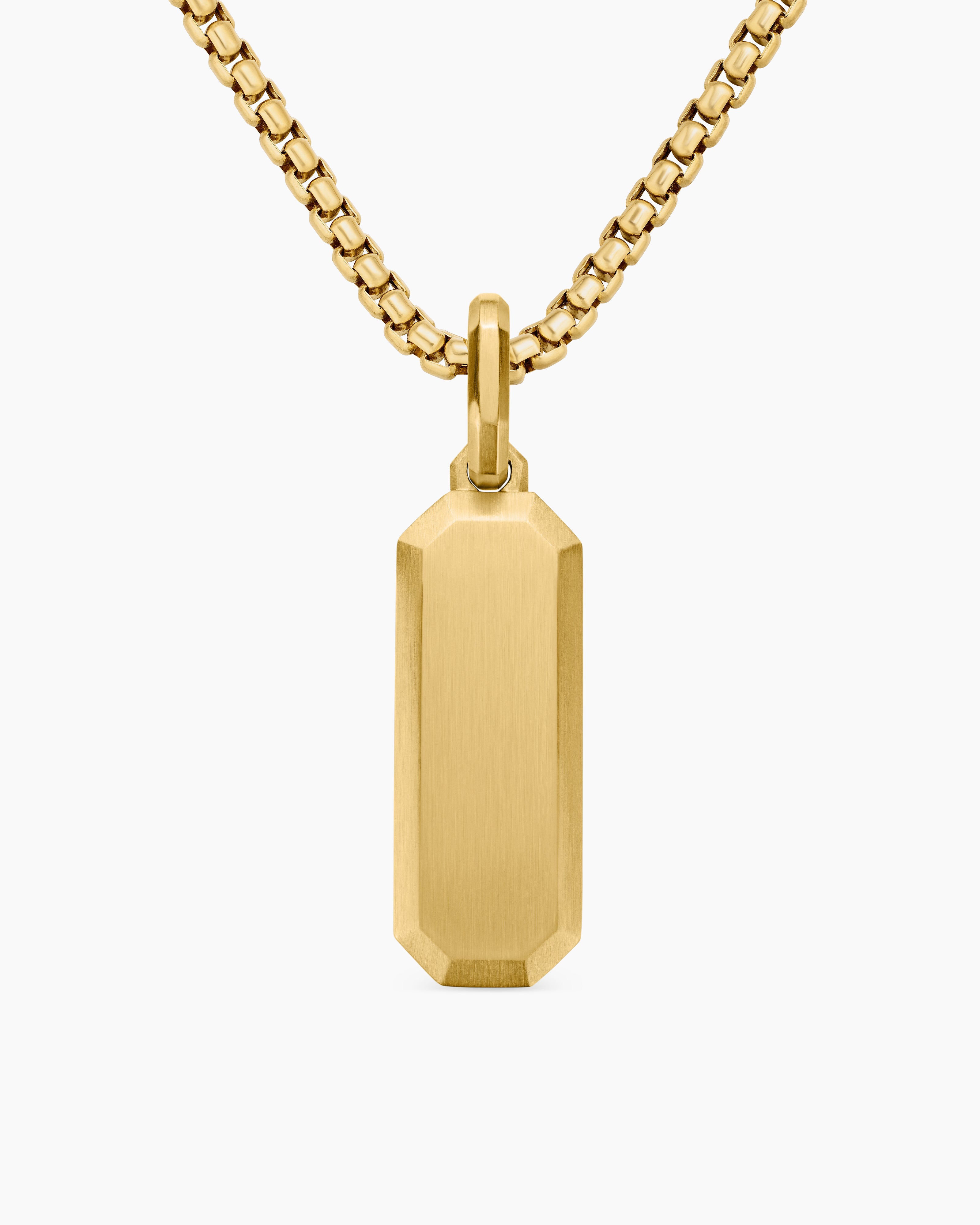 Mens Streamline&reg; Amulet in 18K Yellow Gold, 28mm