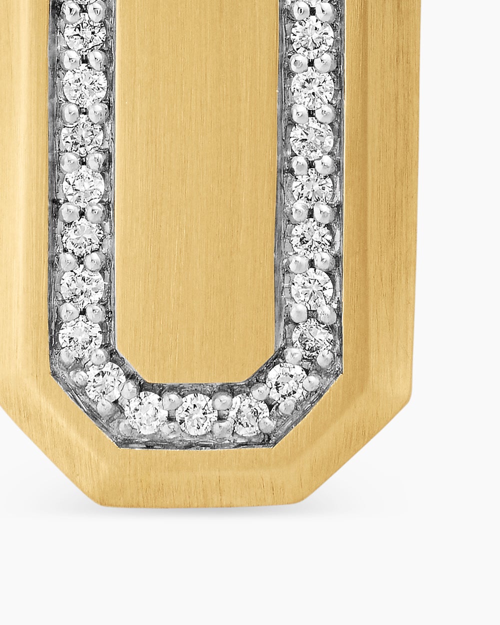Mens Streamline® Amulet in 18K Yellow Gold with Diamonds, 28mm