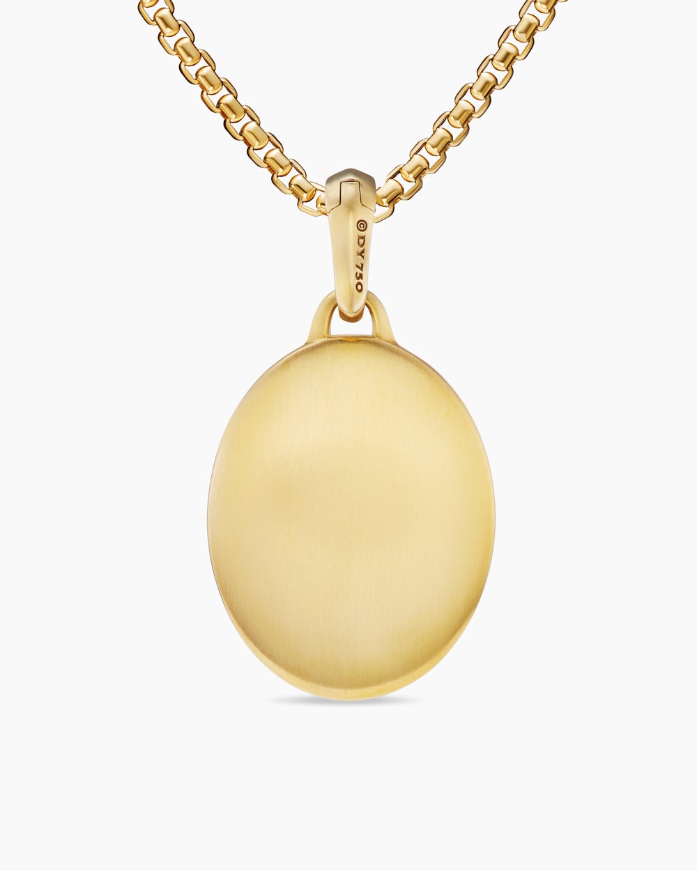 Mens Mary Amulet in 18K Yellow Gold, 20mm