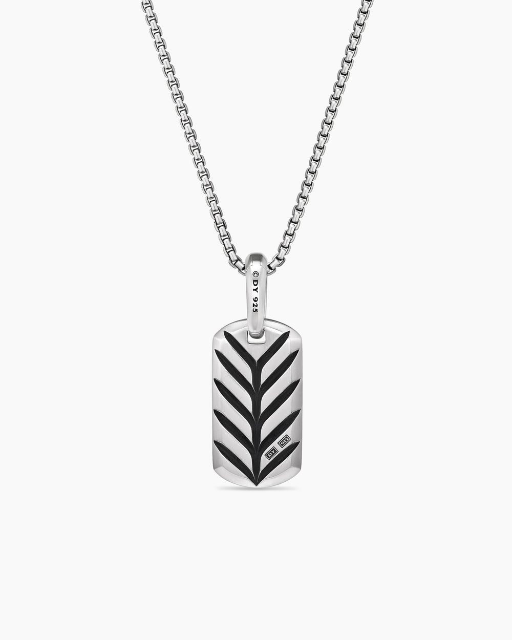 Médaille Chevron en argent sterling avec diamants, 21 mm hommes