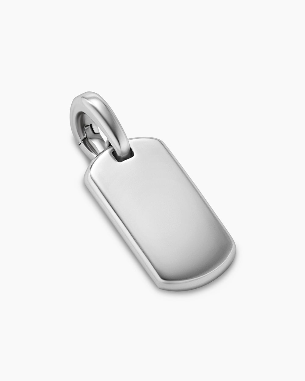 Mens Chevron Tag in Sterling Silver, 21mm
