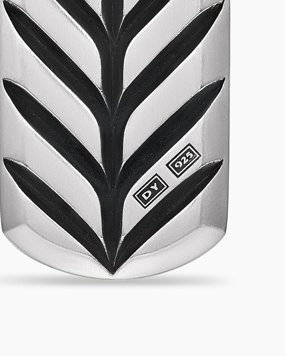 Mens Chevron Tag in Sterling Silver, 21mm