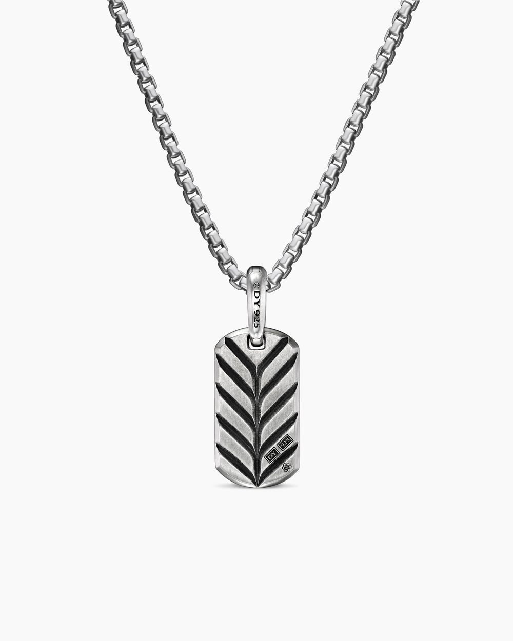 Médaille Chevron en argent sterling avec météorite, 21 mm hommes