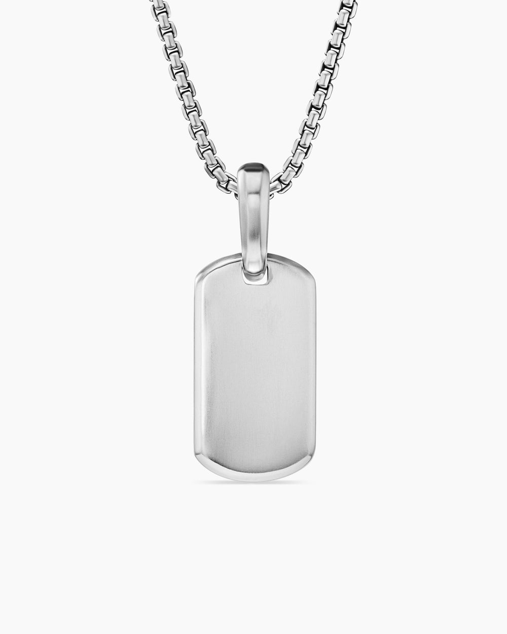 Mens Chevron Tag in Sterling Silver, 21mm