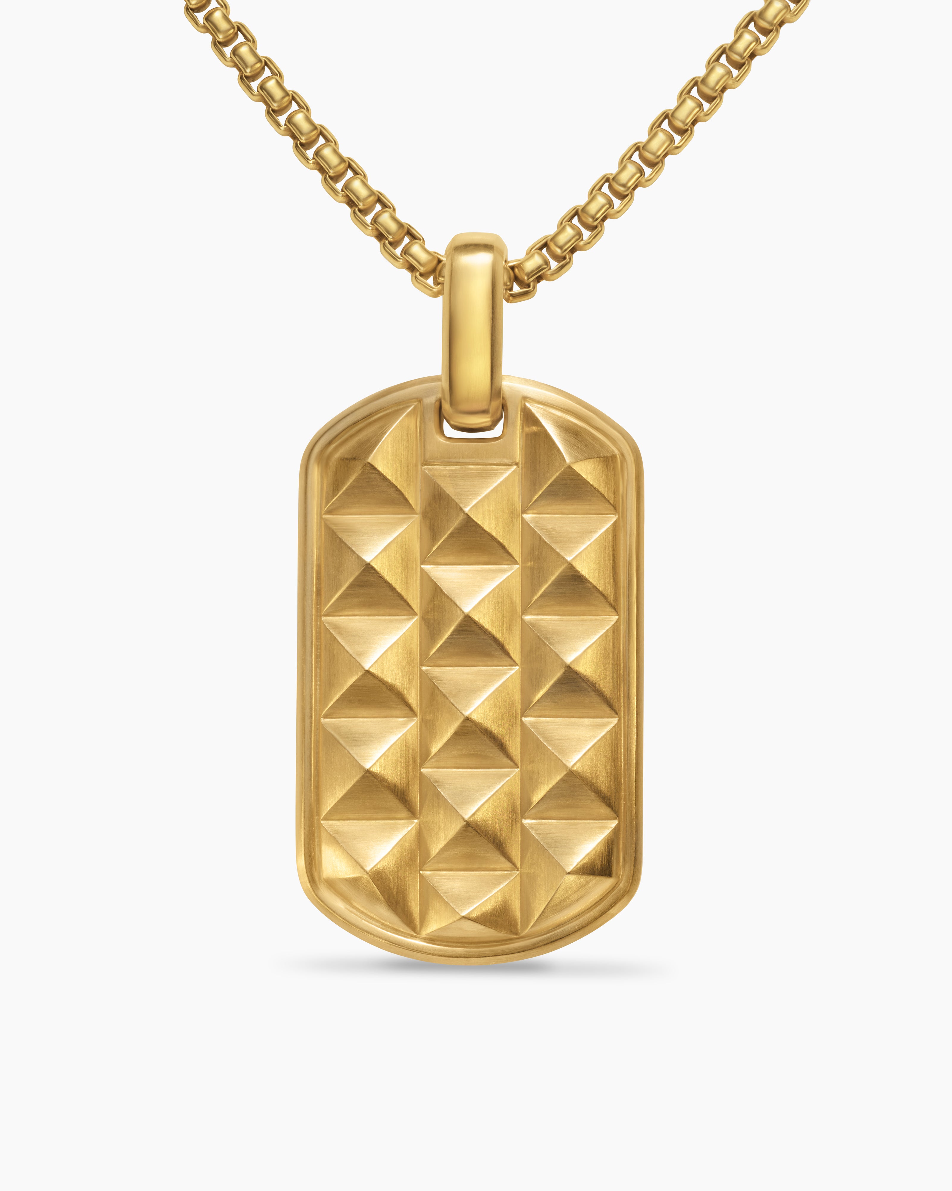 M&eacute;daille Pyramid en or jaune 18 carats, 35 mm homme 