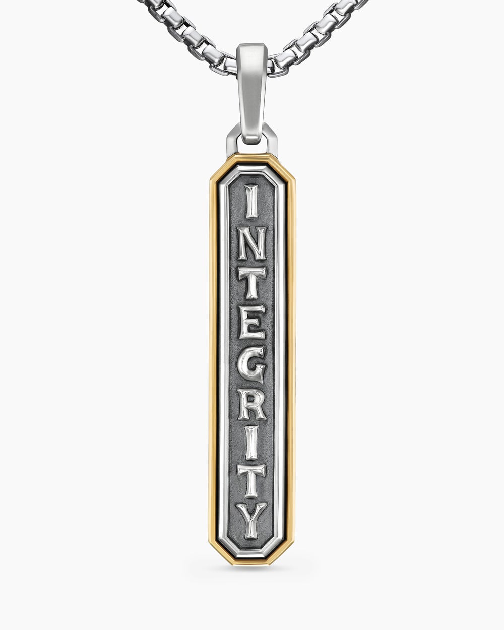 Amulette Integrity en argent massif et or jaune 14 carats, 43 mm homme