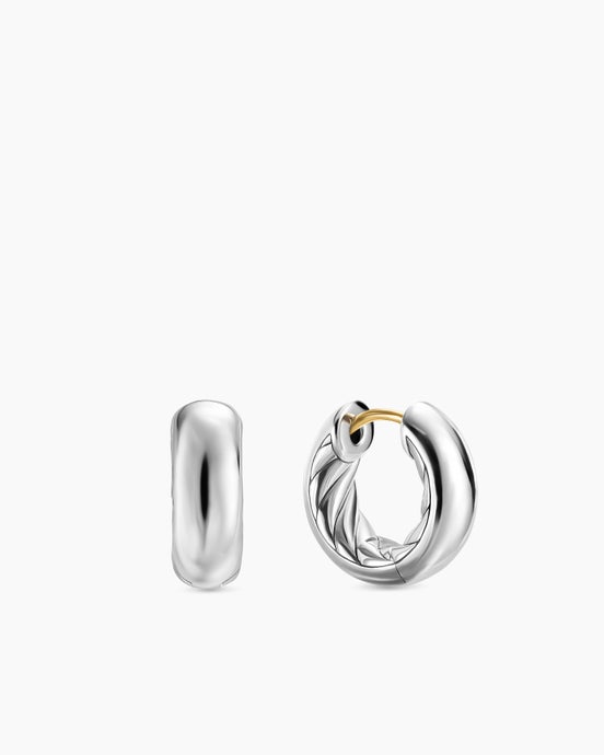Micro créoles DY Mercer® en argent massif, 13,4 mm