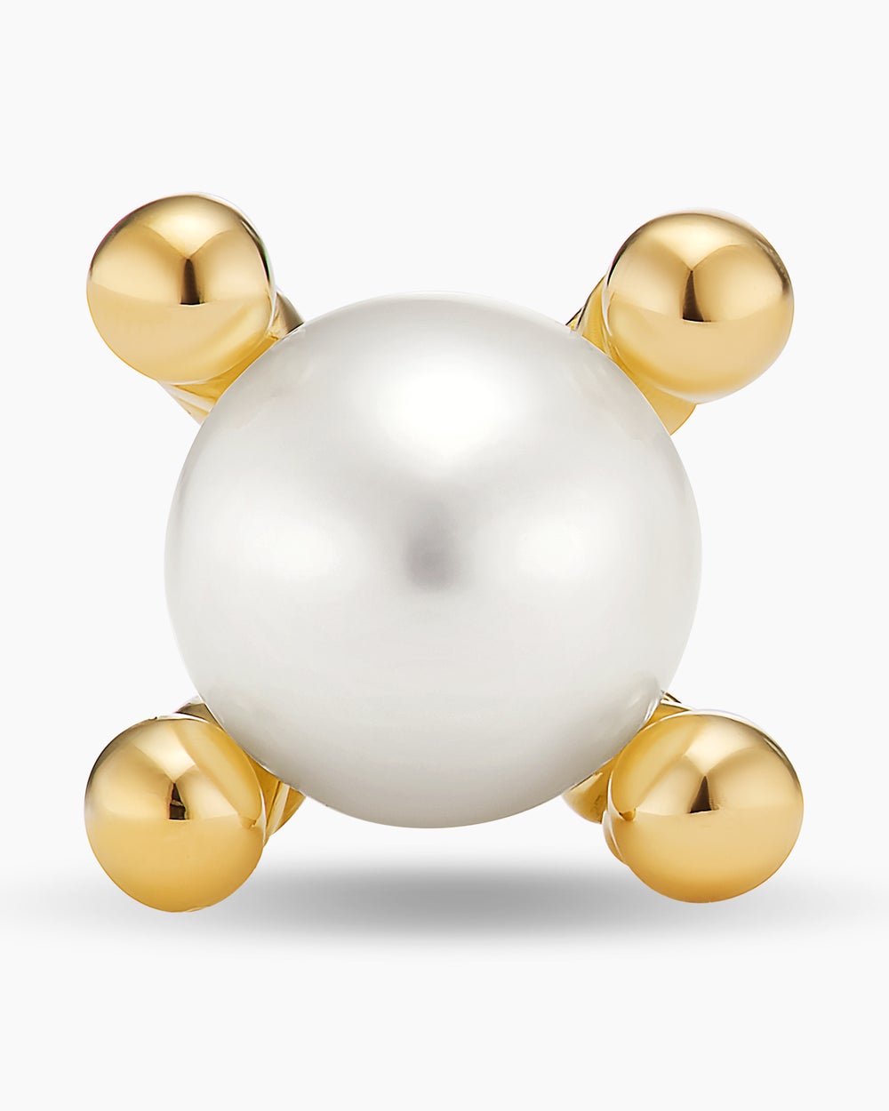 Womens Petite Modern Renaissance® Pearl Stud Earrings in 18K Yellow Gold, 5.5mm