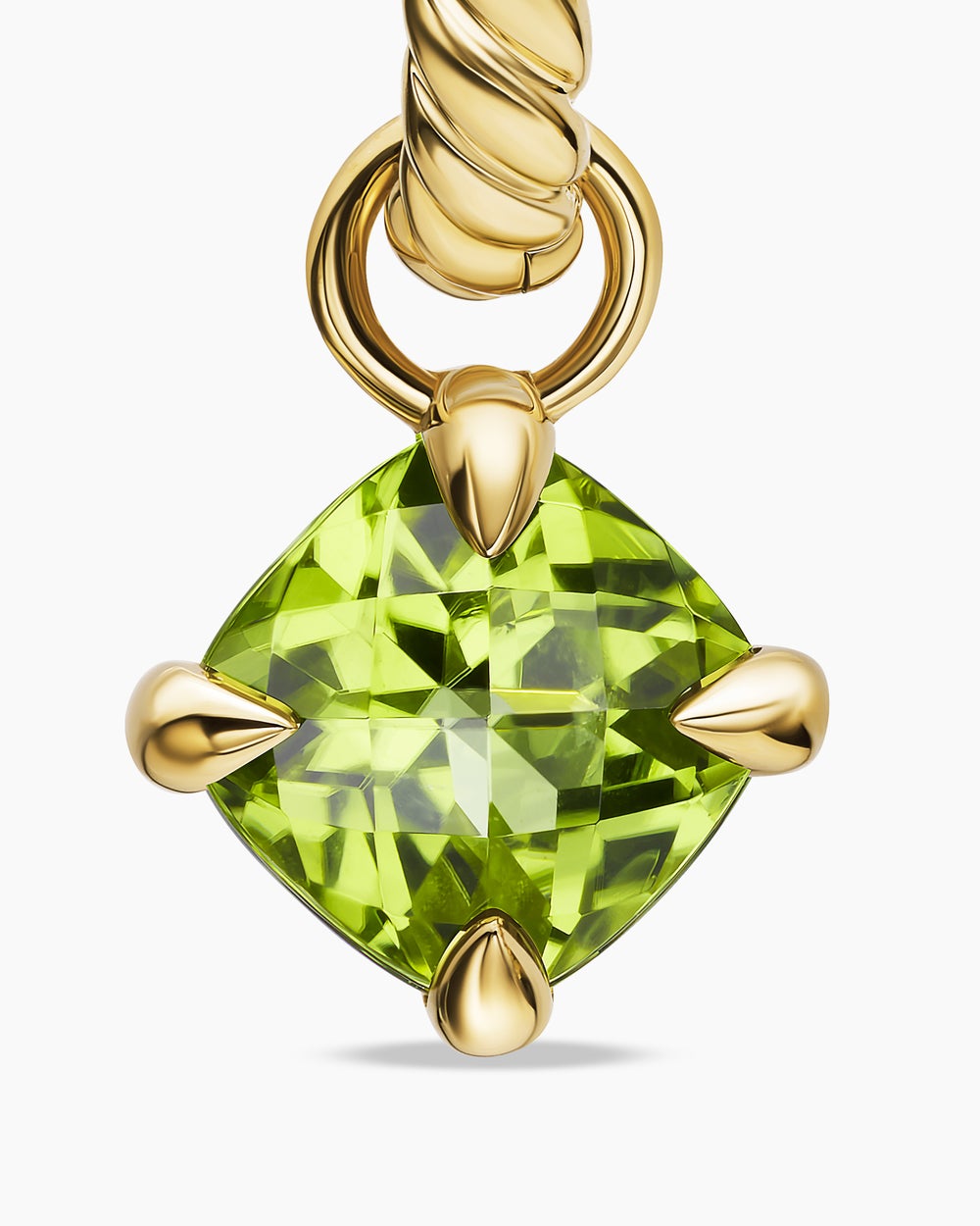 Womens Micro Chatelaine® Drop Earrings in 18K Yellow Gold with Peridot, 5mm