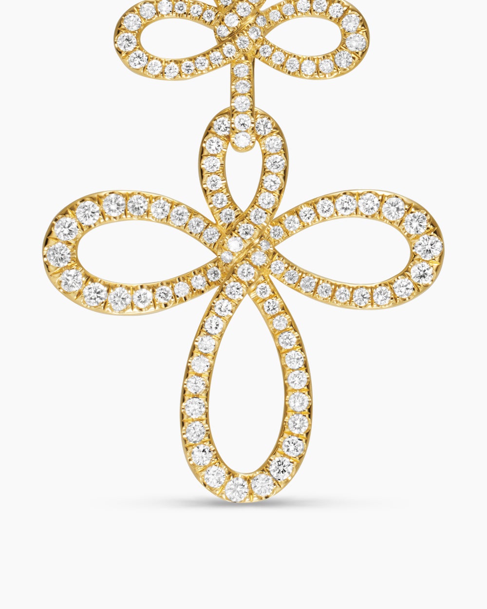 Womens Wisteria® Drop Earrings in 18K Yellow Gold with Diamonds, 37.8mm