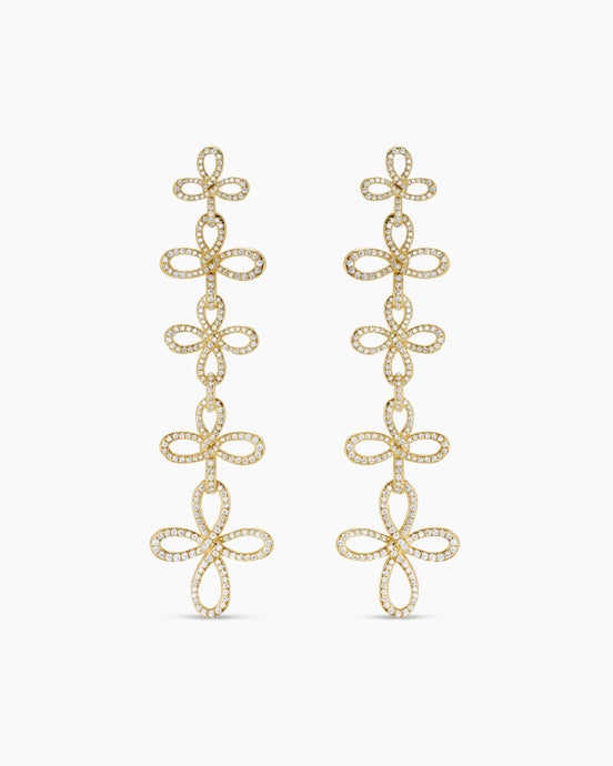 Wisteria® Statement Earrings in 18K Yellow Gold with Diamonds, 90mm
