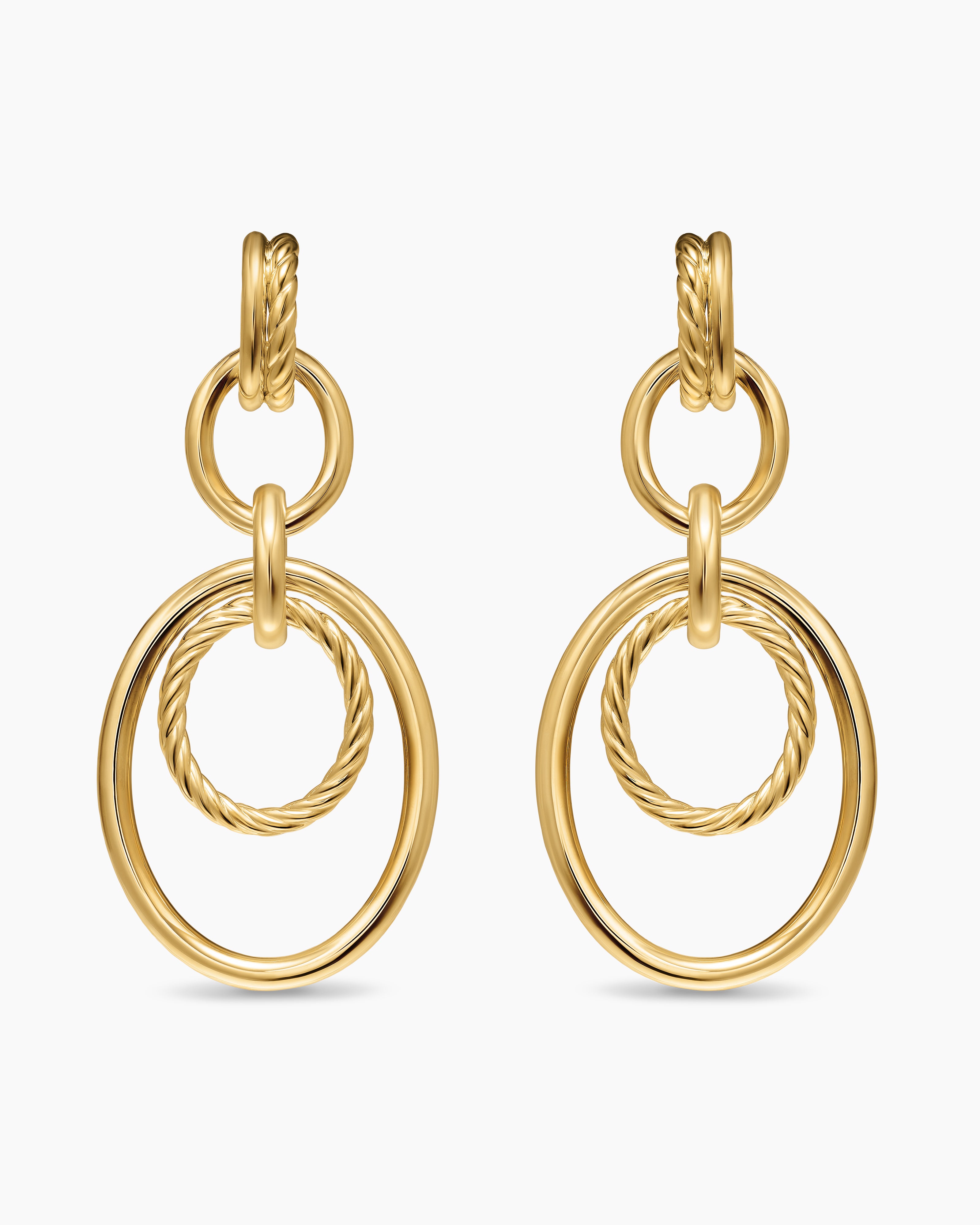 Womens DY Mercer&reg; Mobile Drop Earrings in 18K Yellow Gold, 65.7mm