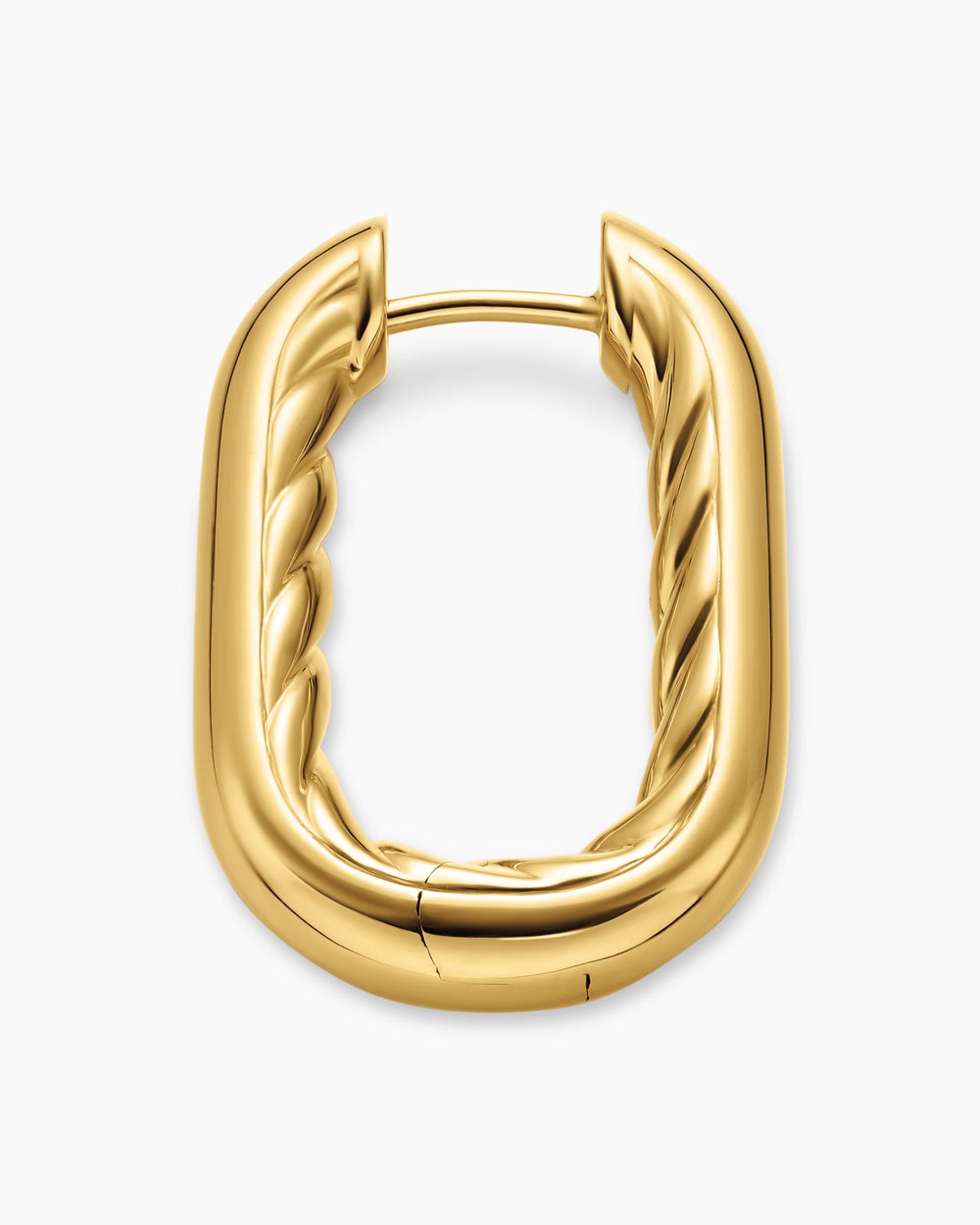 Womens DY Madison® Smooth Hoop Earrings in 18ct Yellow Gold, 24.3mm
