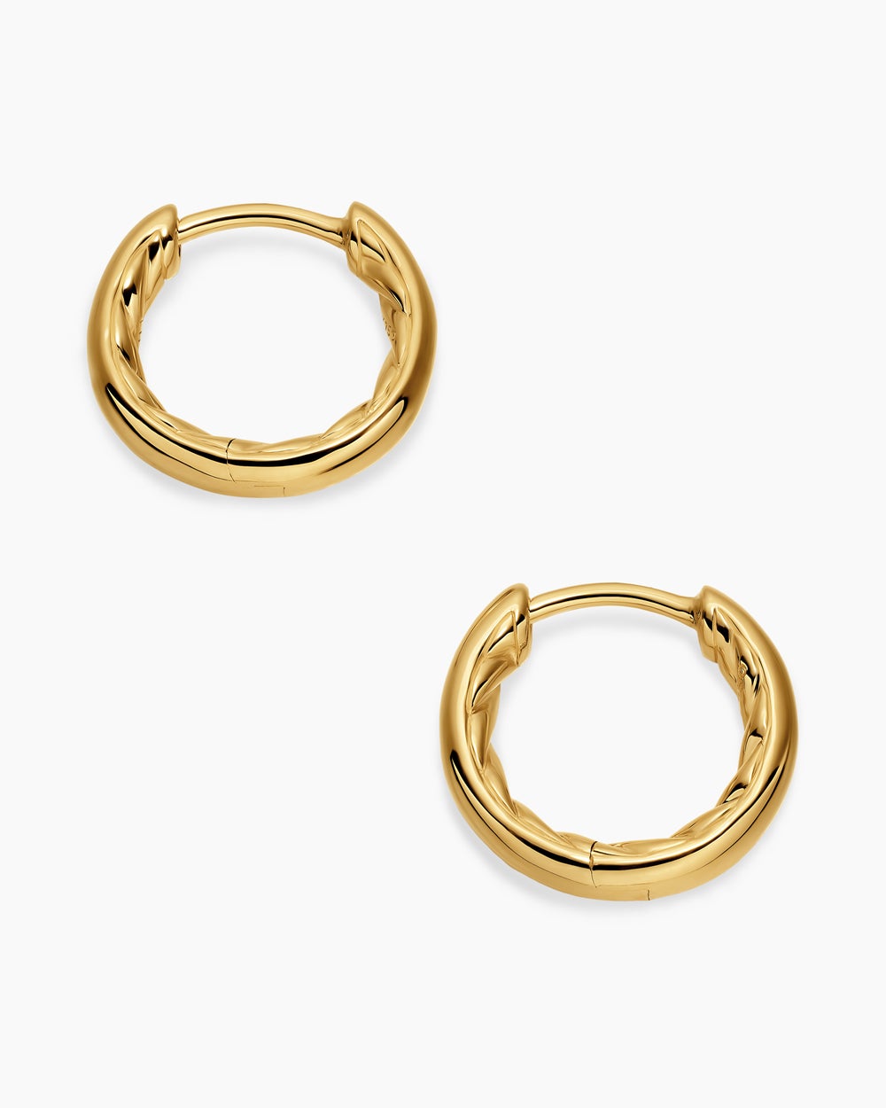 Womens DY Mercer® Huggie Hoop Earrings in 18K Yellow Gold, 12mm