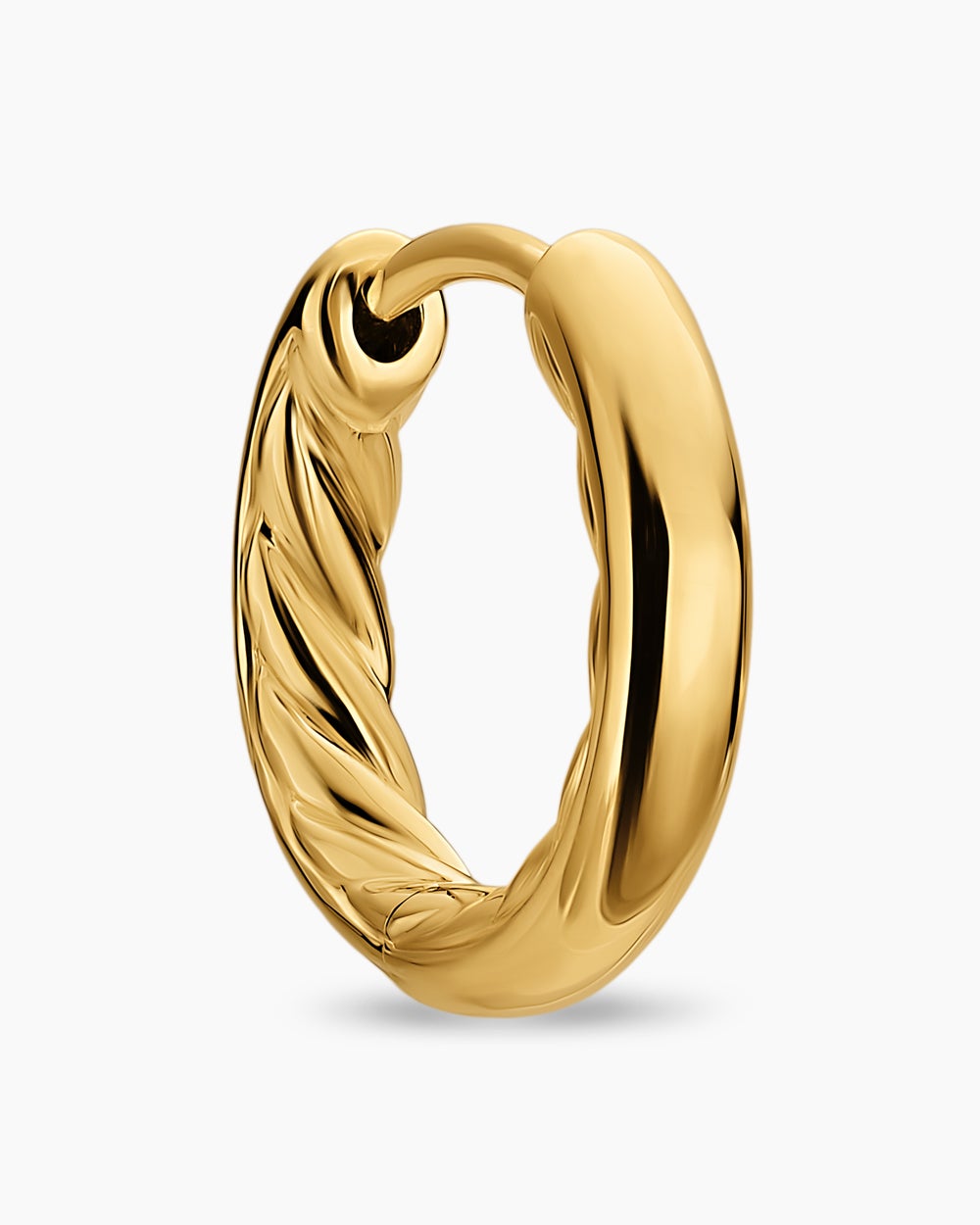 Womens DY Mercer® Huggie Hoop Earrings in 18K Yellow Gold, 12mm