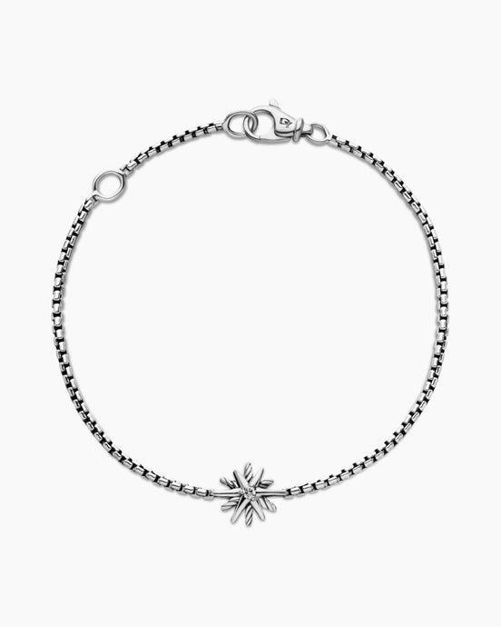 Starburst Teen Bracelet in Sterling Silver with Center Diamond, 8mm