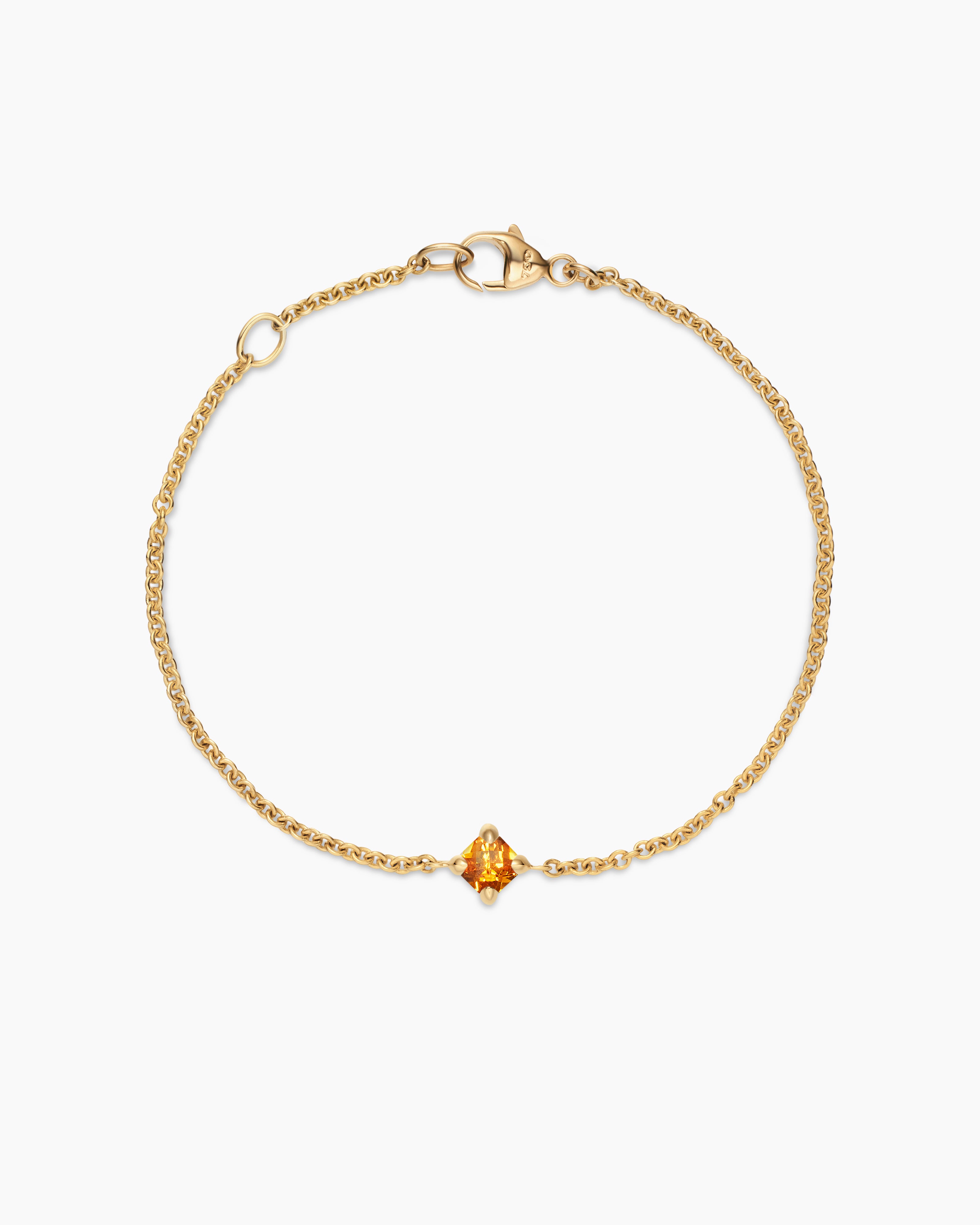 Chatelaine® Teen Bracelet in 18K Yellow Gold with Citrine, 4mm