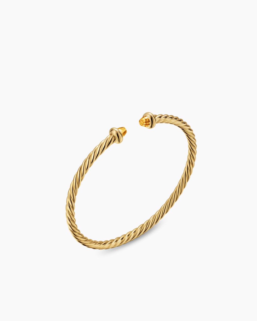 Womens Micro Cablespira® Flex Teen Bracelet in 18K Yellow Gold with Citrine, 2.6mm