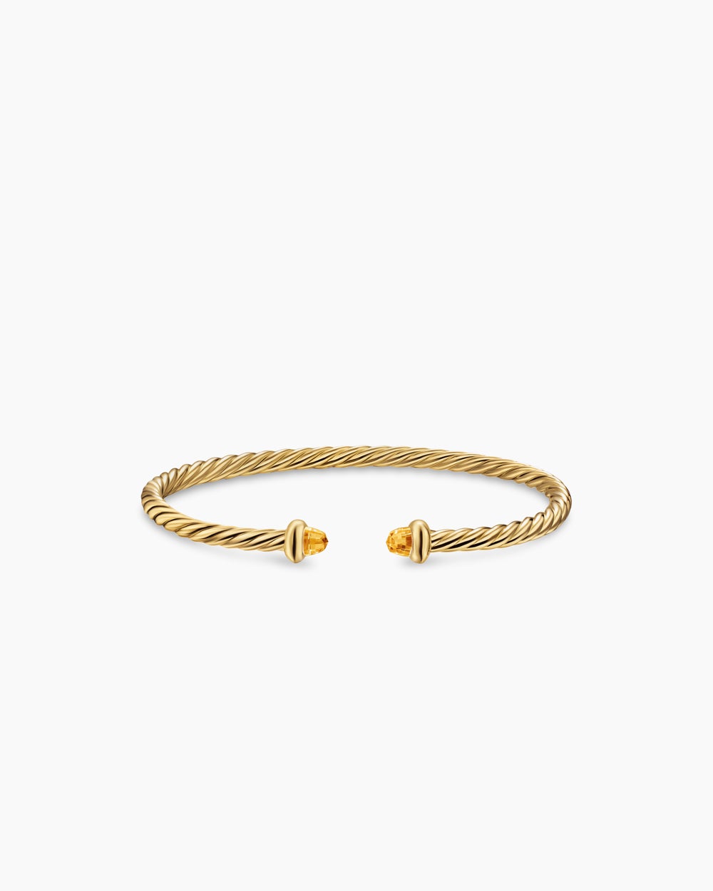 Womens Micro Cablespira® Flex Teen Bracelet in 18K Yellow Gold with Citrine, 2.6mm