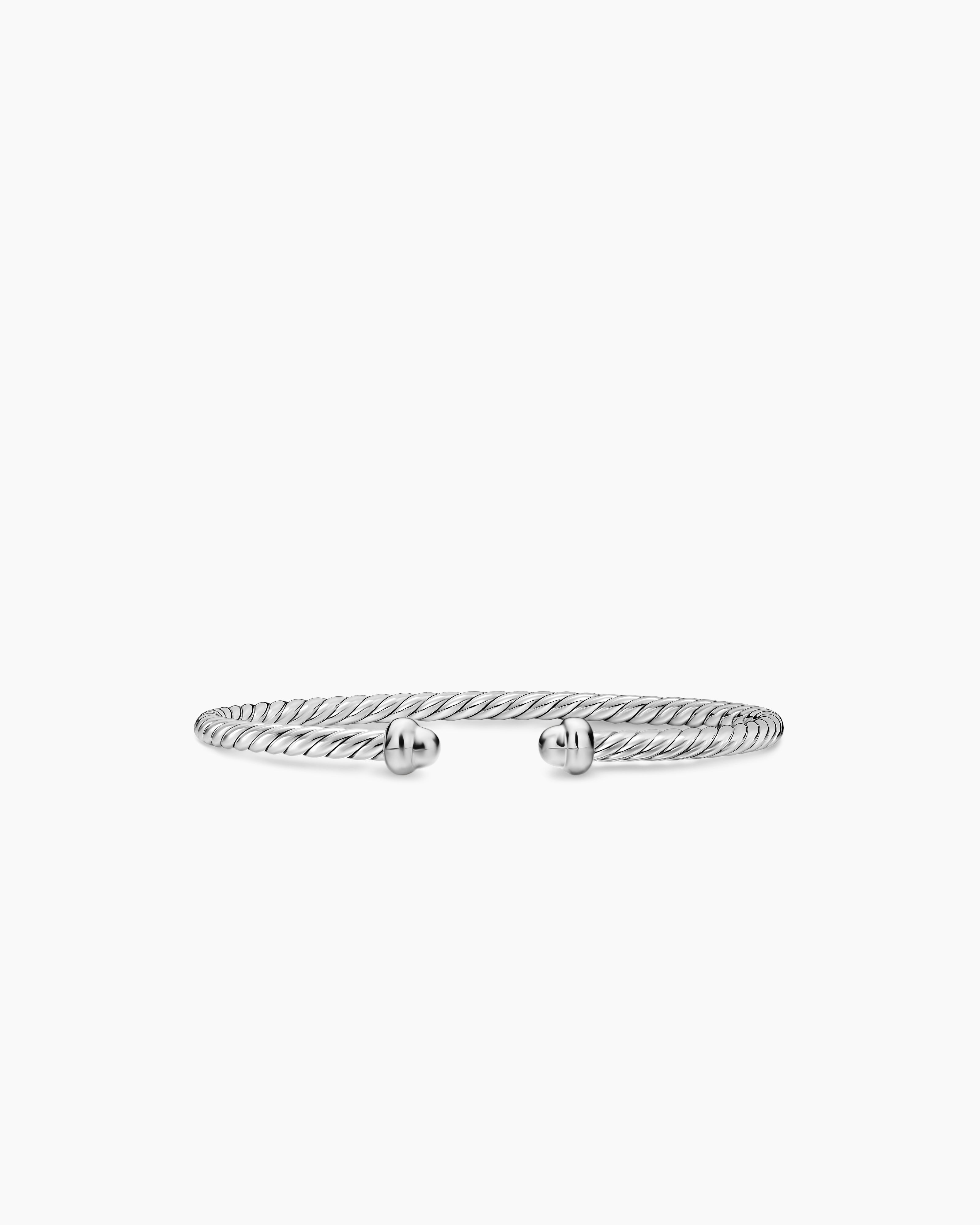 Womens Micro Cable Flex&reg; Teen Bracelet in Sterling Silver, 2.6mm