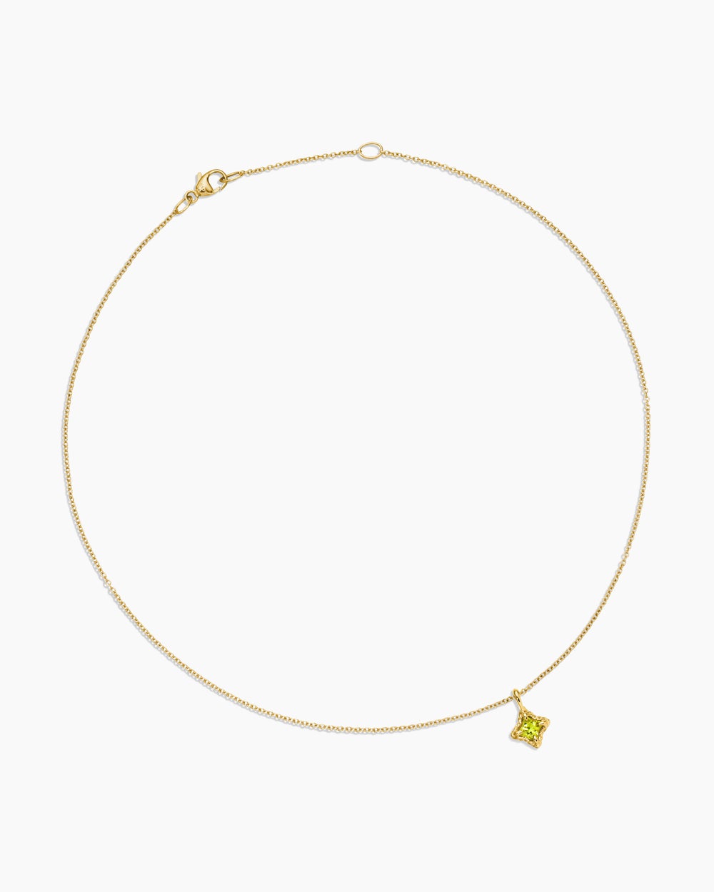 Cable Collectibles® Teen Quad Necklace in 18K Yellow Gold with Peridot