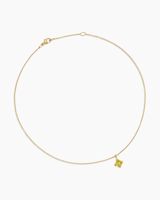 Cable Collectibles® Teen Quad Necklace in 18K Yellow Gold with Peridot