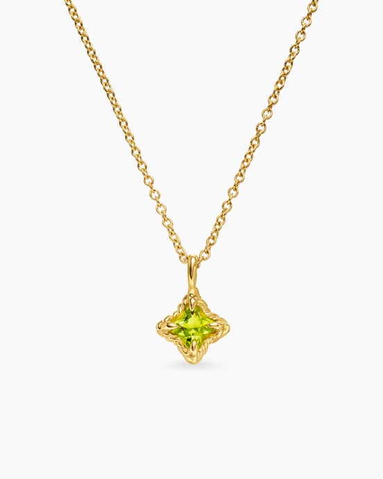 Cable Collectibles® Teen Quad Necklace in 18K Yellow Gold with Peridot