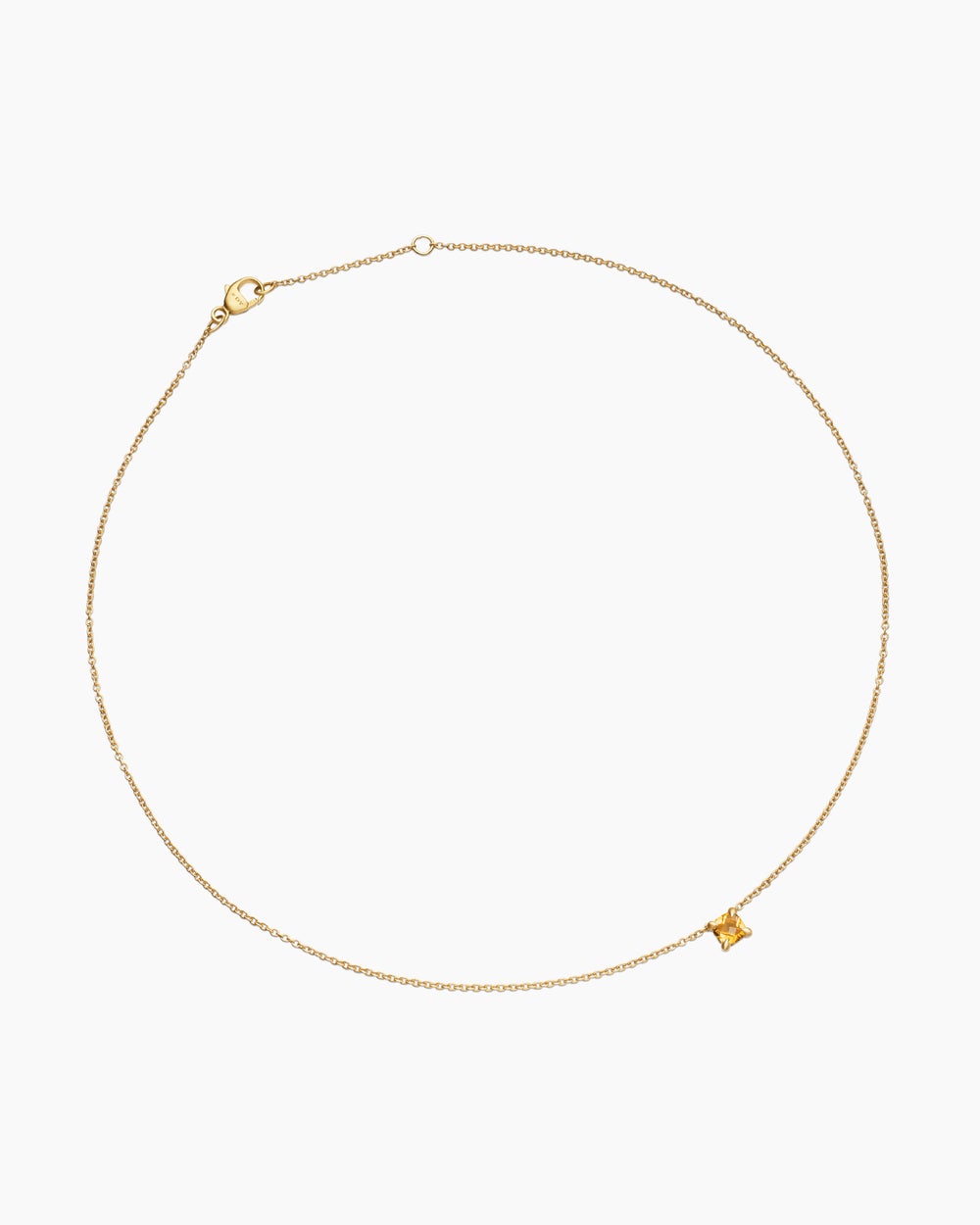 Womens Chatelaine® Teen Necklace in 18K Yellow Gold with Citrine, 4mm