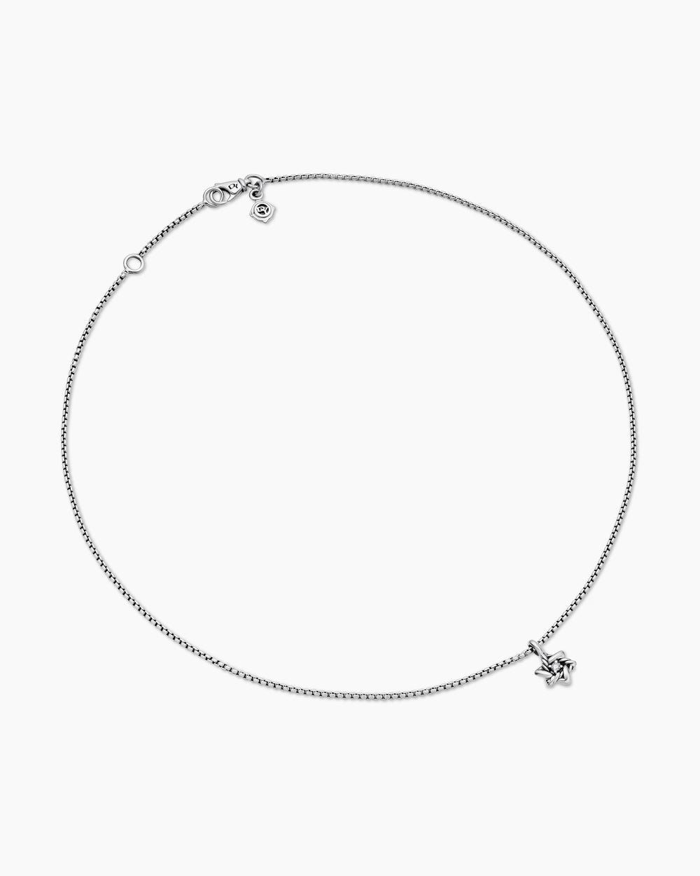 Womens Cable Collectibles® Teen Star of David Necklace in Sterling Silver with Center Diamond