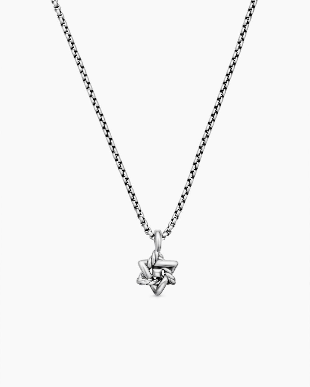 Womens Cable Collectibles® Teen Star of David Necklace in Sterling Silver with Center Diamond