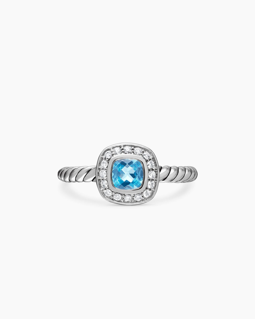 Albion Teen Ring in Sterling Silver with Diamonds, 4mm