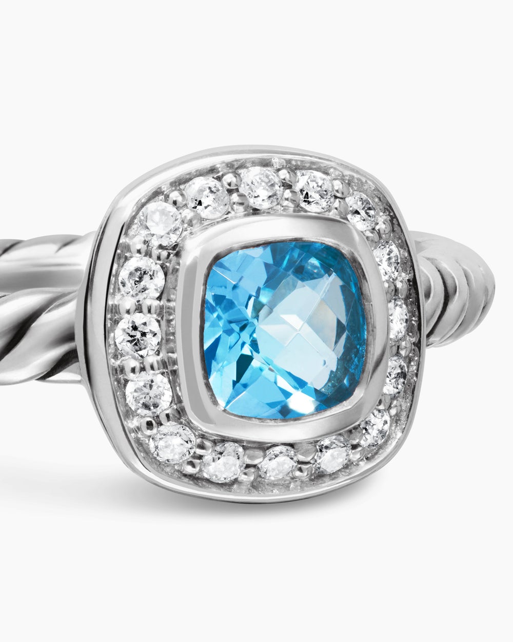 Albion Teen Ring in Sterling Silver with Diamonds, 4mm