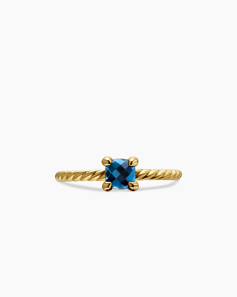 Womens Chatelaine Teen Ring in 18K Yellow Gold, 4mm