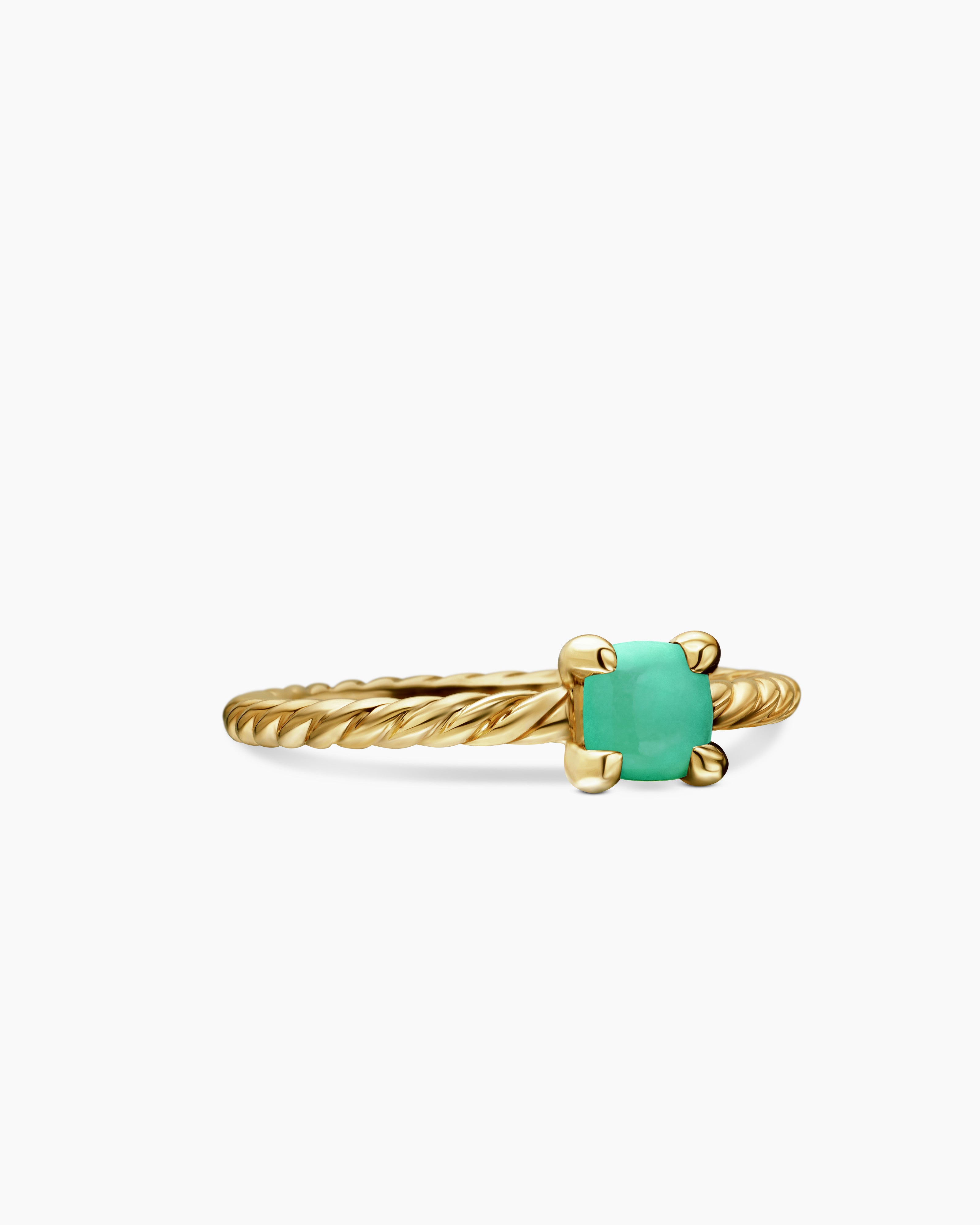 Womens Chatelaine Teen Ring in 18K Yellow Gold, 4mm