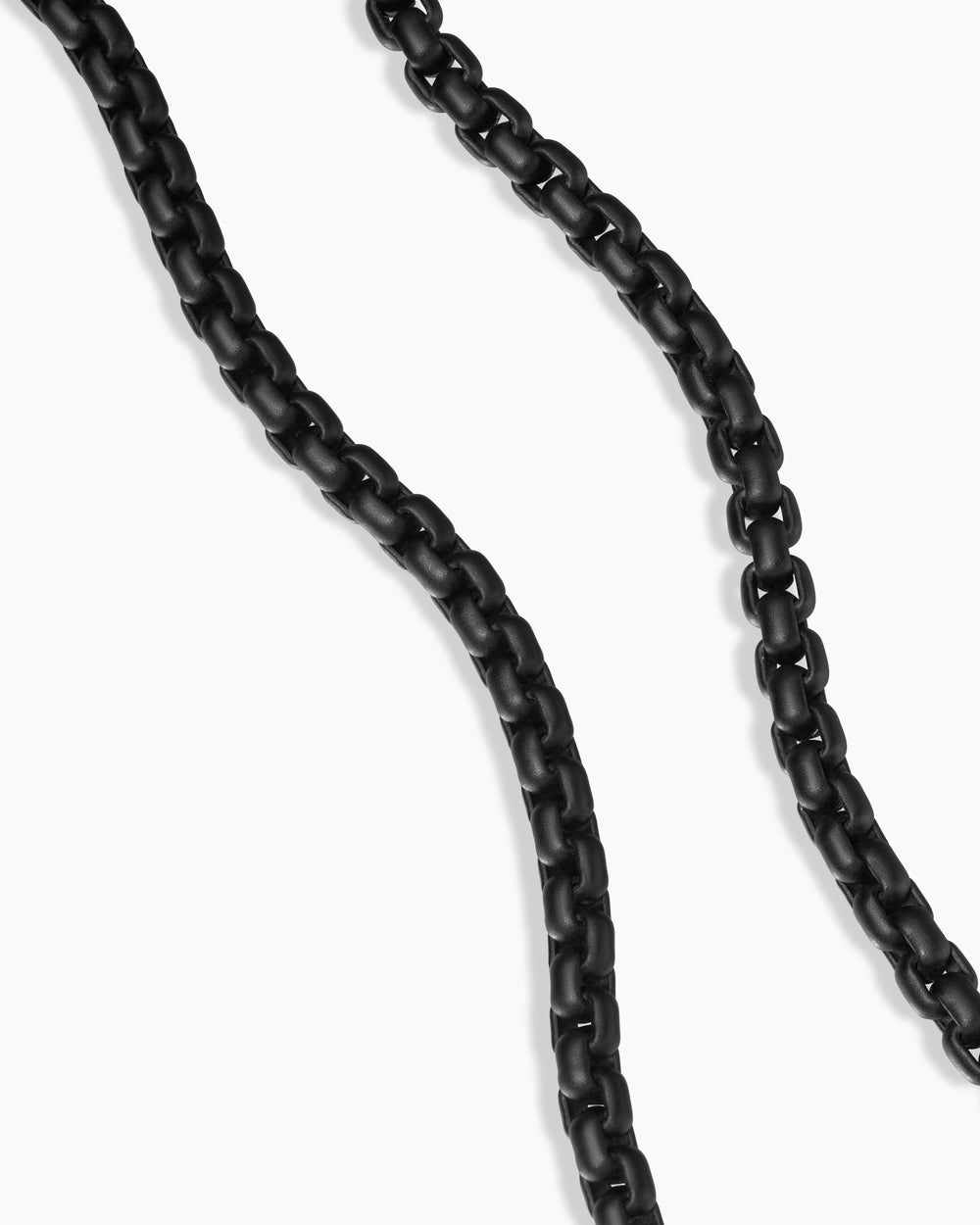 Womens DY Bel Aire Color Box Chain Necklace in Black Acrylic with 14K Yellow Gold Accents, 2.7mm