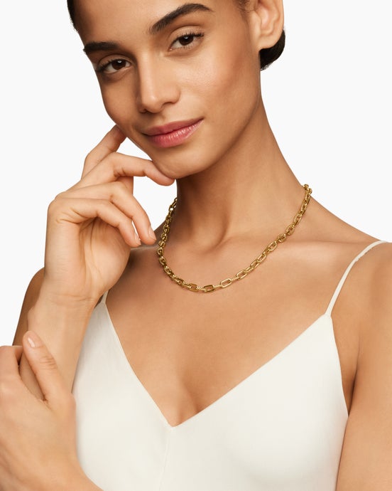 DY Madison Chain Necklace in 18K Yellow Gold, 6mm